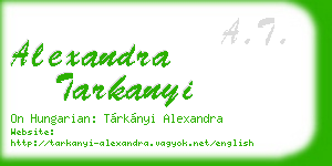 alexandra tarkanyi business card